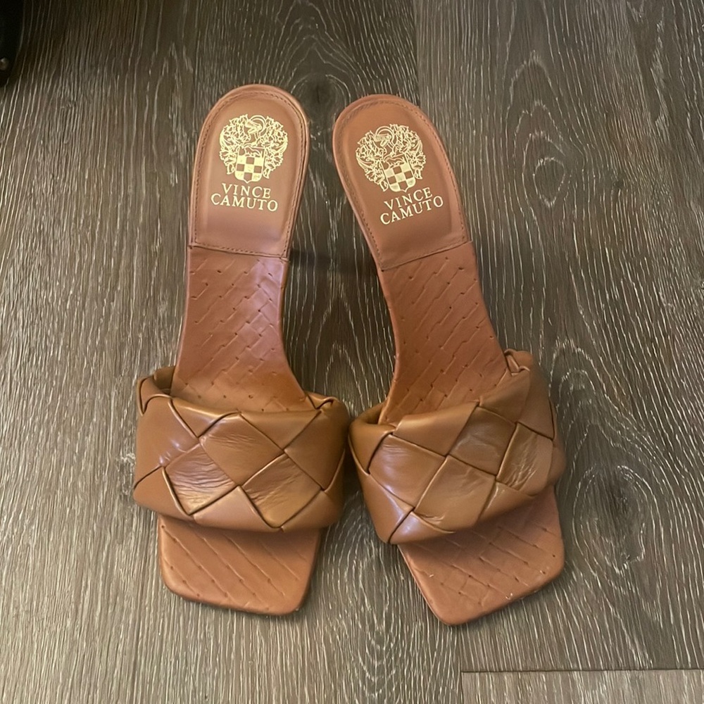 Vince Camuto Brelanie Braided Strap Sandal Heel